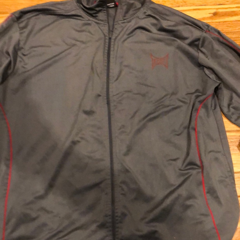 Men's Tapout Gray Jacket with Red Accents